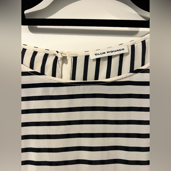 Club Monaco silky striped blouse - Picture 4 of 4